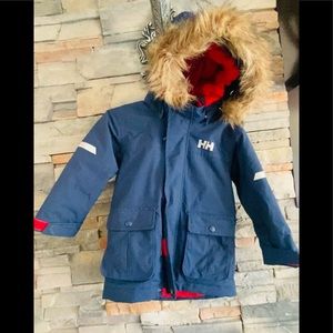 Navy Blue Helly Hansen K Legacy Parka